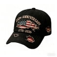 thumbnail image 1 of Embroidered Patriotic Denim Hat 250th Anniversary Adjustable Retro Baseball Cap, 1 of 2