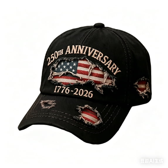 Embroidered Patriotic Denim Hat 250th Anniversary Adjustable Retro Baseball Cap