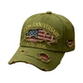 thumbnail image 1 of Embroidered Patriotic Denim Hat 250th Anniversary Adjustable Retro Baseball Cap, 1 of 3