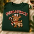 thumbnail image 1 of Embroidered Pediatrics Sweatshirt, Cute Reindeer Nurse Gift, Doctor Christmas Crewneck, Pediatrician Xmas Jumper, Candy Cane Tee, 1 of 4