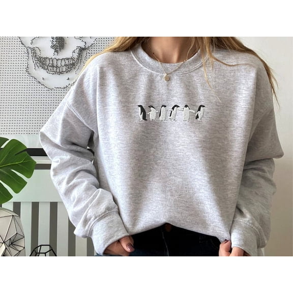Embroidered Penguin Sweatshirt
