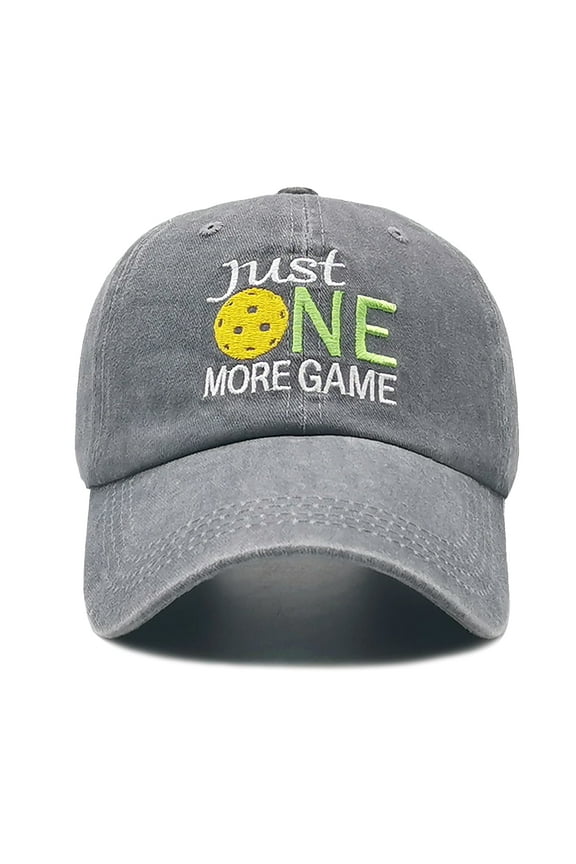 Embroidered Pickleball Hat for Men Women, Pickle Ball Gifts, Adjustable Washed Baseball Cap