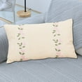 thumbnail image 1 of Embroidered Pillow under $5! kkbbma Embroidered Rose Flower Pillow, Sofa Bed Lumbar Support Cushion, Decorative Throw Pillowcase, Floral Home Decor Accent, Holiday Gift Idea, 1 of 6