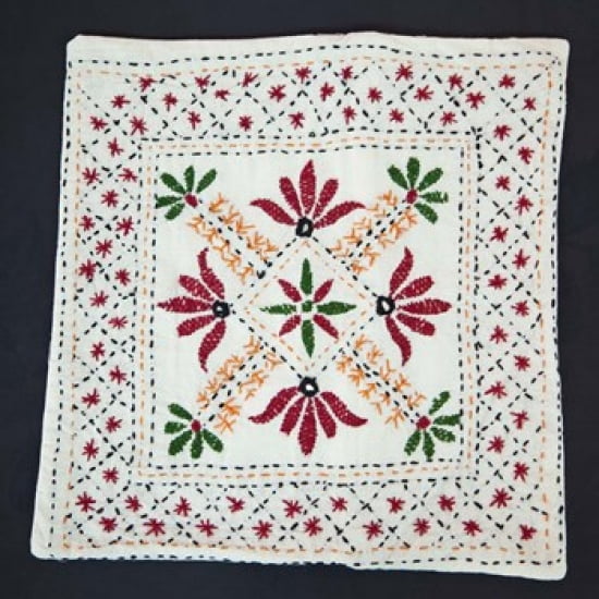 Embroidered Pillow Case Dehradun India Canvas Art - Charles O Cecil DanitaDelimont (28 x 28)