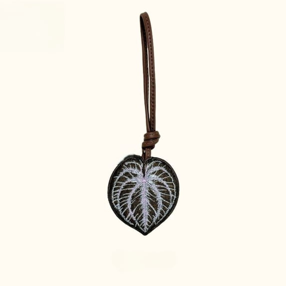 Embroidered Plant Keychain Pendant Bag Charm Creative Gift for Women Men Backpack Purse Car Hanging Accessory