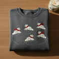 thumbnail image 1 of Embroidered Polar Bears Ice Skating Sweatshirt, Cute Winter Holiday Crewneck, Animal Christmas Pullover Gift, 1 of 4