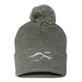 thumbnail image 1 of Embroidered Pom Pom Mountain Silhouette Logo-EM-0041-Gray, 1 of 1