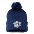 thumbnail image 1 of Embroidered Pom Pom Puerto Rican Taino SUN Logo-EM-0033-Navy, 1 of 1