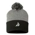 thumbnail image 1 of Embroidered Pom Pom SailBoat, Mainsail and Geneo Sailing Logo-EM-0050-Gray-Black, 1 of 1