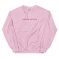 thumbnail image 1 of Embroidered Pretty Girls Read Books Sweatshirt, 1 of 2
