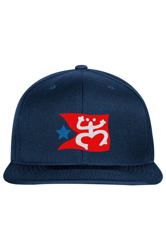 Embroidered Puerto Rican FLAG with Taino Frog Logo-EM-0034-Navy