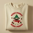 thumbnail image 1 of Embroidered Pug Christmas Sweatshirt, Funny Dog Mom Gift, Merry Pugmas Sweater, Cute Holiday Pet Owner Crewneck Top, 1 of 4