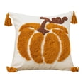 thumbnail image 1 of Embroidered Pumpkin Cushion Cover Canvas Decorative Pillow Case for Sofa Living Room, Fall Thanksgiving Home Decor with Tufted Design, Machine Washable, 1 of 9