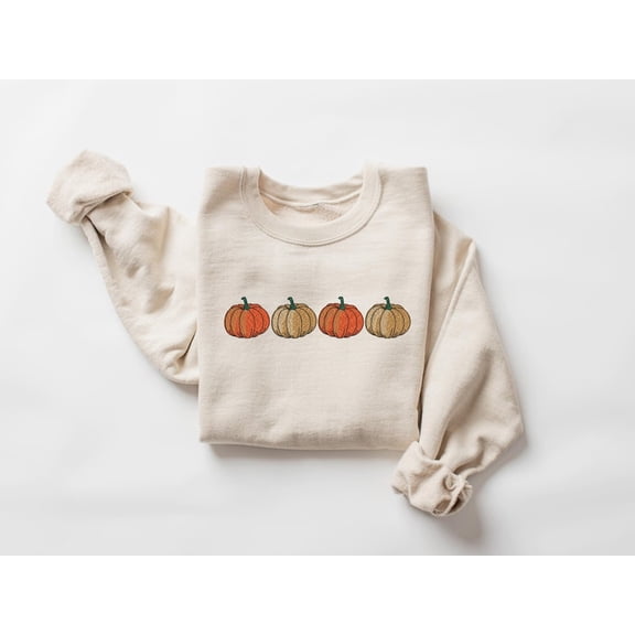Embroidered Pumpkins Sweatshirt