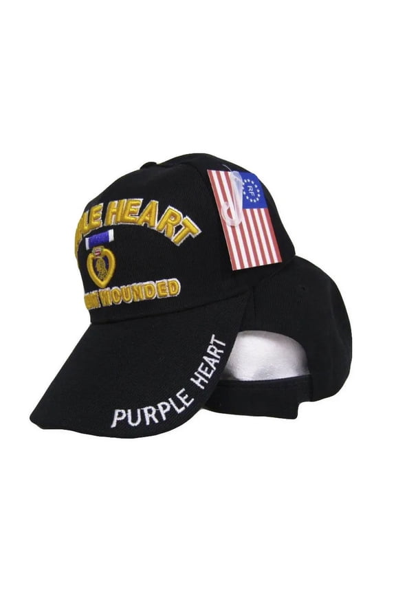 Embroidered Purple Heart Combat Wounded Shadow Baseball Military Cap Hat (RUF)