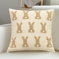thumbnail image 1 of Embroidered Rabbits Pillow Cover Easter Decor Polycotton Blend Sofa Cushion Case Home Decor Throw Pillowcase, 1 of 5