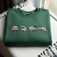 thumbnail image 1 of Embroidered Raccoon Lovers Sweatshirt, Cute Animal Crewneck, Lazy Raccoon Shirt, Gift For Her, Nature Wildlife Tee, Feral But Cute Hoodie, 1 of 4