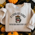 thumbnail image 1 of Embroidered Raccoon Sweatshirt: 'If I Ever Get Rabies' Funny Slogan, 1 of 4