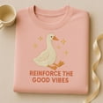 thumbnail image 1 of Embroidered Reinforce Good Vibes Sweatshirt, Funny Behavior Analyst Goose, ABA Therapist Embroidered Hoodie, BCBA Gift, 1 of 4