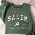 thumbnail image 1 of Embroidered Salem Massachusetts Halloween Sweatshirt, 1 of 1