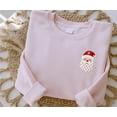 thumbnail image 1 of Embroidered Santa Sweatshirt, Vintage Santa Sweatshirt, Retro Christmas Santa, Holiday Clothing Women, Christmas Sweatshirt for Woman, 1 of 5