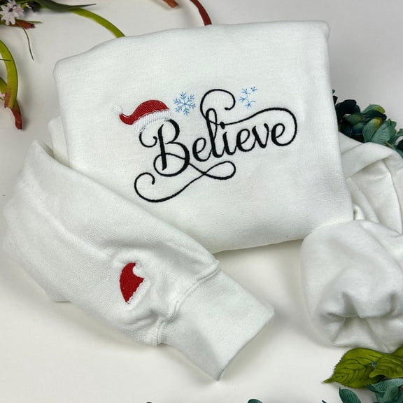 Embroidered Santa Sweatshirt