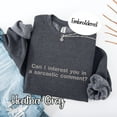 thumbnail image 1 of Embroidered Sarcastic Saying Sweatshirt: Adult Humor, Offensive Hoodie, 1 of 4