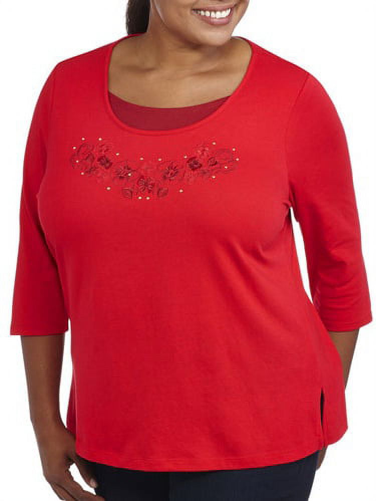 Women's Plus-Size Printed 2Fer Top 
