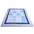 thumbnail image 1 of Embroidered Scripture Baby Quilt, Blue, 1 of 8