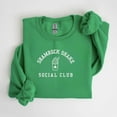 thumbnail image 1 of Embroidered Shamrock Shake Social Club Sweatshirt, Embroidered St Patricks Day Crewneck, St Pattys Day Embroidered Shirt, Embroidered Clover, 1 of 4
