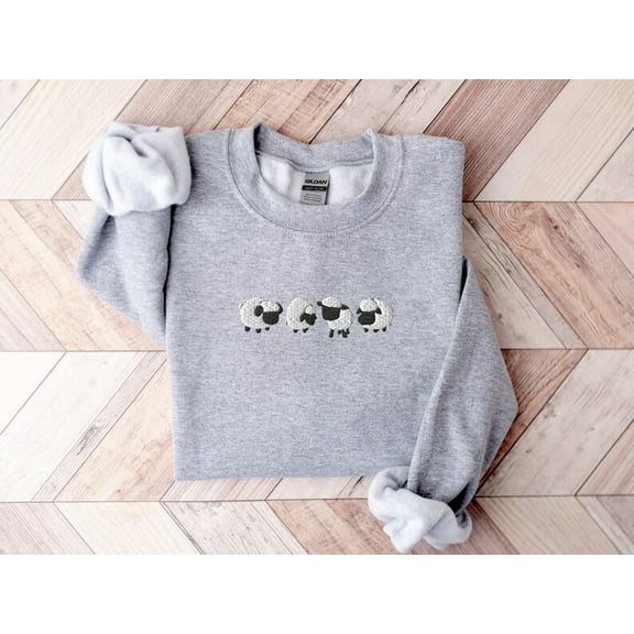 Embroidered Sheep Sweatshirt