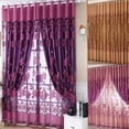thumbnail image 1 of Embroidered Sheer Panel Long Window Crushed Gauze Room Curtain Voile Tulle Window Drapery, 1 of 6