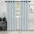 thumbnail image 1 of Embroidered Sheer Two Panel Curtains, 52" x 96", Light Blue by Blue Nile Mills, 1 of 5