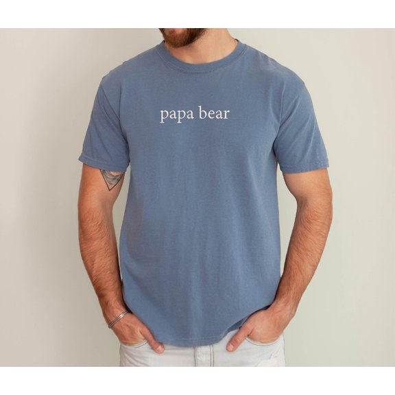 Embroidered Shirt, Papa Bear Tee, Fathers Day Gift Tshirt, New Dad Gift, Gift for Cool Dad, Dad Tshirt, Best Dad Tee