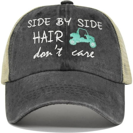 Embroidered Side by Side Hair Don't Care Hats