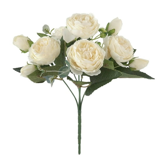 Embroidered Silk Peony Stems, Artificial Peony Flowers for Home Decor ...