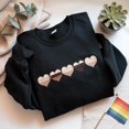 thumbnail image 1 of Embroidered Skin Tone Hearts BLM Sweatshirt, Black History Month Shirt, Black Lives Matter Shirt, Black Pride T-shirt, African American, 1 of 4