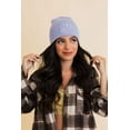 thumbnail image 1 of Embroidered Smiley Face Ribbed Knit Beanie, 1 of 11