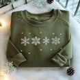 thumbnail image 1 of Embroidered Snowflakes Sweatshirt: Winter Crewneck, 1 of 4