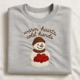 thumbnail image 1 of Embroidered Snowman Sweatshirt, Warm Hearts Cold Hands Winter Crewneck, Valentine Snowman Shirt, Cozy Christmas Holiday Gift, 1 of 4