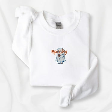 Embroidered Spooky Ghost Sweatshirt