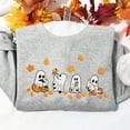 thumbnail image 1 of Embroidered Spooky Ghosts With Fall Leaves Sweatshirt, 1 of 1