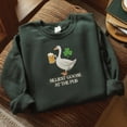 thumbnail image 1 of Embroidered St. Patrick's Day Silliest Goose At The Pub Sweatshirt, Cute St. Patrick's Day Embroidered Shirt, Goose Beer gift, Patrick Party, 1 of 4