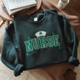 thumbnail image 1 of Embroidered St Patricks day Nurse Shirt, St Patricks Day Nurse Sweatshirt, Womens Lucky Shirt, St Patricks Day Shirt, Funny Irish Shirt, 1 of 4