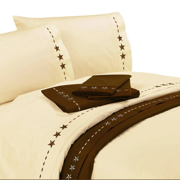 Embroidered Star Sheet Set by HiEnd Accents