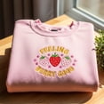 thumbnail image 1 of Embroidered Strawberry Sweatshirt: Feeling Berry Good Crewneck, 1 of 4