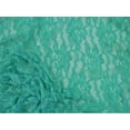 thumbnail image 1 of Embroidered Stretch Lace Apparel Fabric Sheer Floral Aquamarine Turquoise XX102, 1 of 1