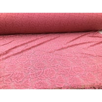 Embroidered Stretch Lace Apparel Fabric Sheer Floral Candy Pink UU311