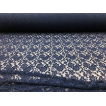 Embroidered Stretch Lace Apparel Fabric Sheer Floral Steel Blue Floral XX514