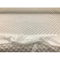 Embroidered Stretch Lace Apparel Fabric Sheer Small Floral Lattice White GG514